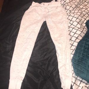 White joggers